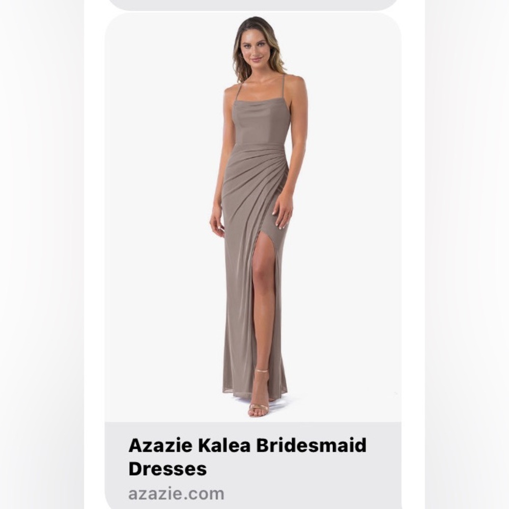 Azazie Kalea Bridesmaid Dress, Hazelnut